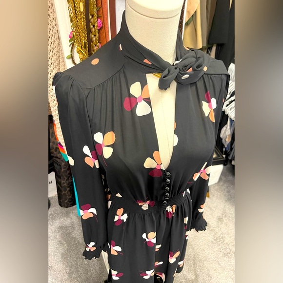 Kate Spade Glitzy Ritzy Dusk Buds Print Mini Dress Size S NWOT - Picture 8 of 12